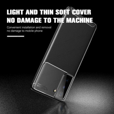   Силиконов гръб ТПУ Карбон за Samsung Galaxy S21 Plus G996 черен